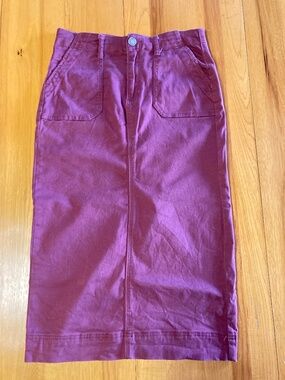 Inherit Erica Cotton Twill Skirt GUC 31” 5/6 Small Midi Womens Girls Modest READ